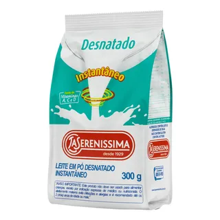 Leite PĂł InstantĂąneo Desnatado La Serenissima Pacote 300g Leite PĂł InstantĂąneo Desnatado La Serenissima Pacote 300g