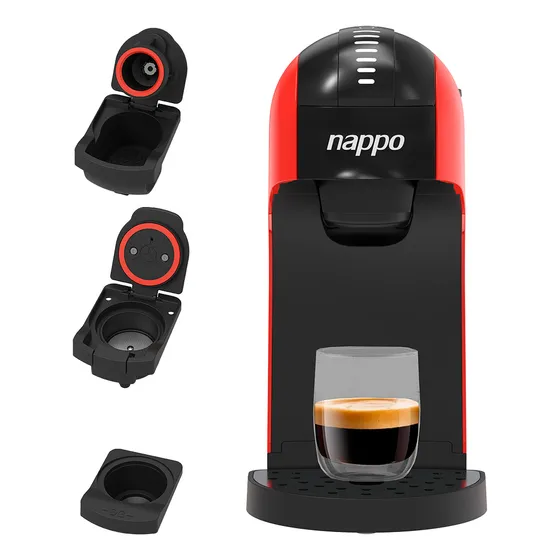 Cafetera Espresso Nappo 3en1 20bar 1400w Táctil Multicápsula