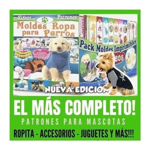 Kit Imprimible Moldes Y Patrones Ropa Para Perros Confeccion