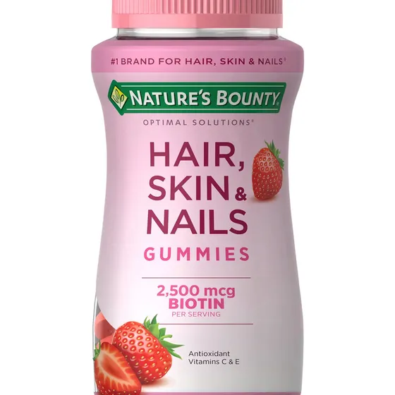 Natures Bounty Hair Skin Nails Gummies Suplemento X 90 Sabor Frutilla