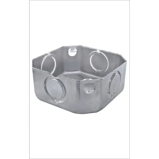 Cajetin Electrico (caja De Empal) Octagonal Galvaniz (8 Und