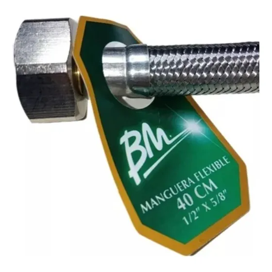 Canilla Metálica Flexible Bm 1/2 X 5/8 A/inoxidable Inodoros