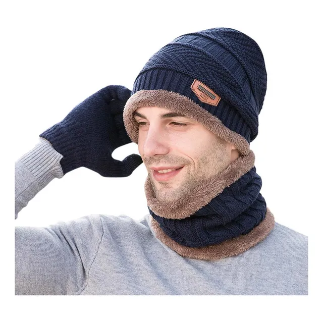Gorro + Luva Touch + Cachecol Kit Frio Inverno Sku:ktl01