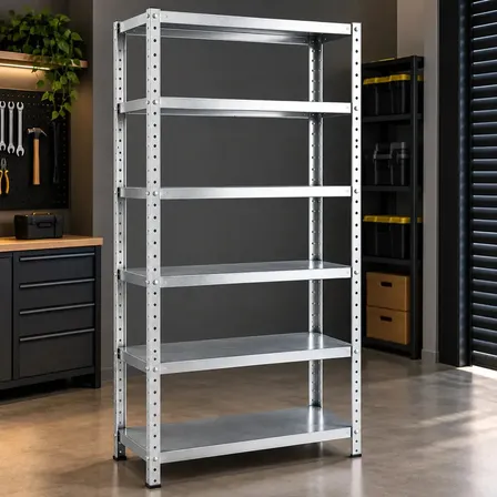 Estante Aço Galvanizada 198x70 6 Prateleiras Multiuso Galvanizado