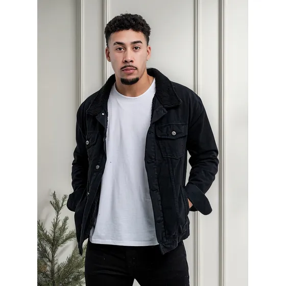 Campera Chaqueta De Jean Con Corderito Hombre Caballero Ebk®