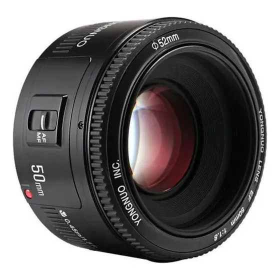 Lente Yongnuo Yn50mm F1.8 F/1.8 Canon 52mm Com Proteção Cor Preto Tipo De Montagem Canon Ef-s