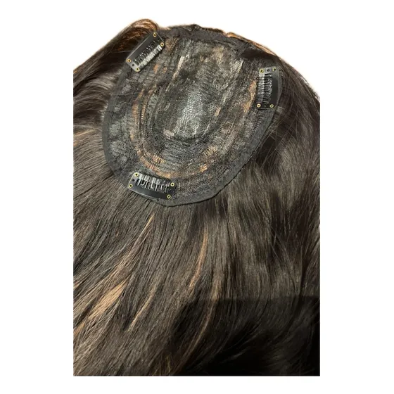 Aplique Topo Topper Preto Mechas Luzes Fibra Premium Preto/mechas/luzes