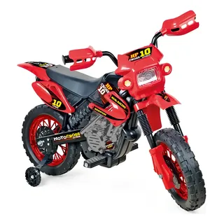Moto Elétrica Infantil Motocross 6v Recarregåvel Resistente Cor Vermelho Moto Elétrica Infantil Motocross 6v Recarregåvel Resistente Cor Vermelho