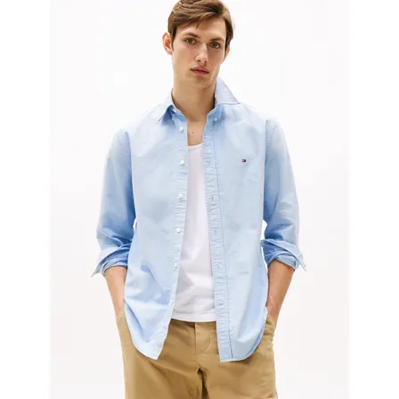 Camisa Oxfo Heritage Regular Fit Celeste Tommy Hilfiger