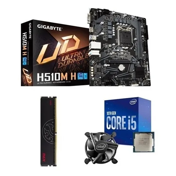 Kit Upgrade Core I5 10400f + Gigabyte H510 + 8gb Xpg