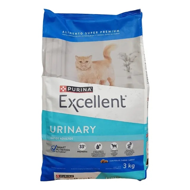 Alimento Excellent Urinary para gato adulto 3 kg
