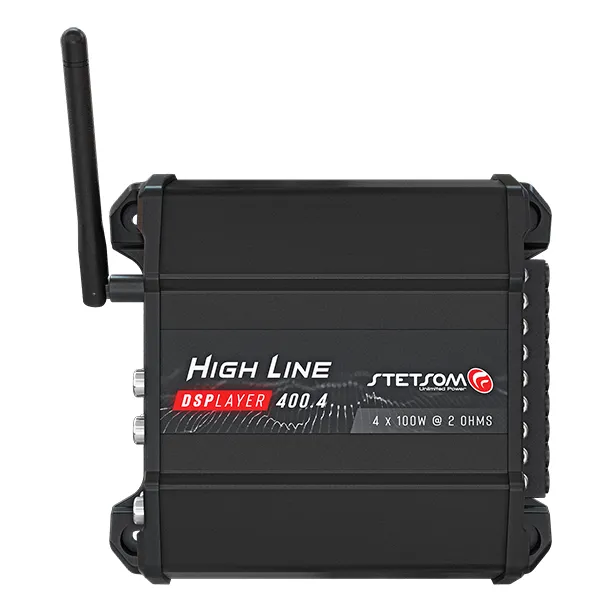 Modulo Stetsom Hl400.4 Ds Player Dsp Bt Usb Fm Fio E Rca Cor Preto