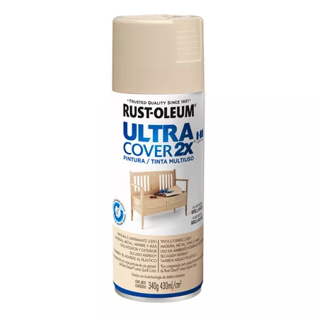 Rust-Oleum Ultra Cover pintura aerosol colores 340 ml color almendra