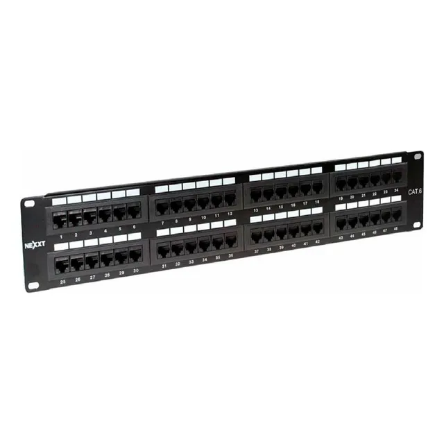 Patch Panel Nitrotel 48 Puertos Utp Cat6 110 Idc T568a B /vc