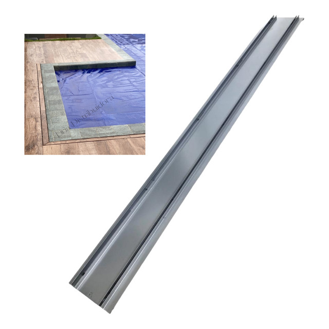 Kit 1 Ralo Linear Invisível Cola Piso Efeito Oculto 10x100 Kit 1 Ralo Linear Invisível Cola Piso Efeito Oculto 10x100