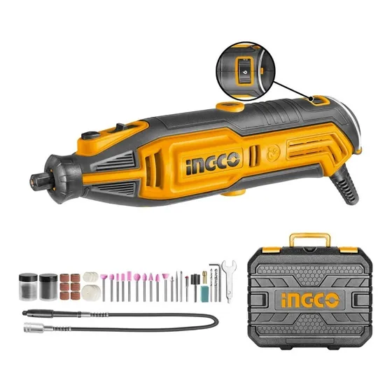 Mini Torno Ingco 130w Con 109 Accesorios + Maletín