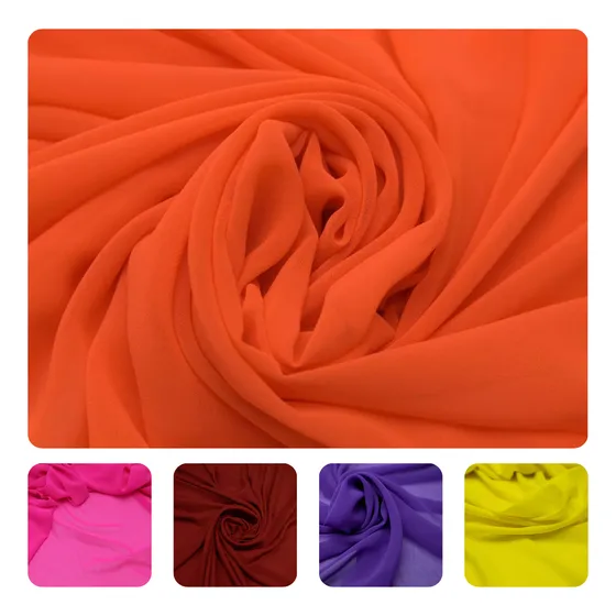 5 Metros - Tecido Musseline Chifon Chiffon - Azul Serenity