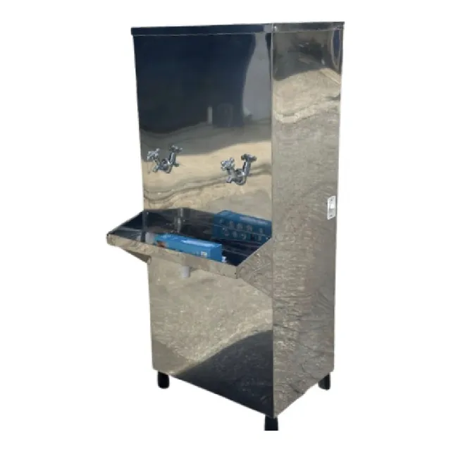 Bebedouro 50l Coluna Inox Com Filtro E Kit Instalação