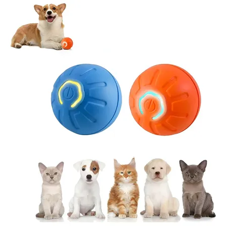 Bola Inteligente Anda Gira Mexe Sozinha Pets Gatos Cachorros
