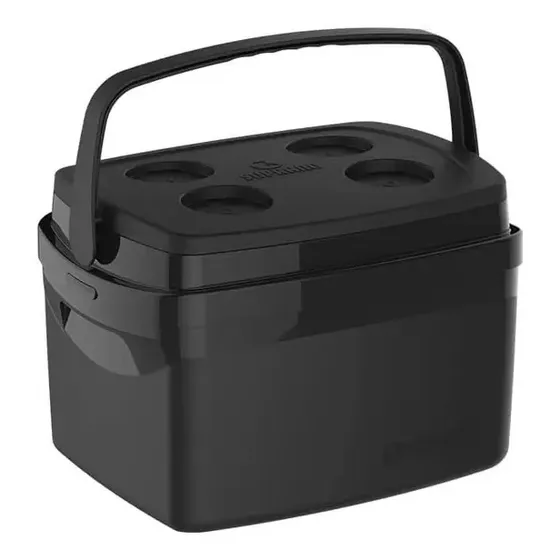 Caixa Térmica Preta Cooler 12 Litros Soprano
