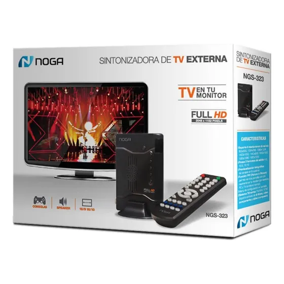 Sintonizadora Tv Externa Noganet Ngs 323 Full Hd Parlante