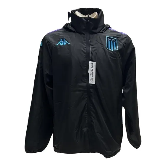 Campera De Lluvia Racing Club Avellaneda 2025 Amberzip Negro