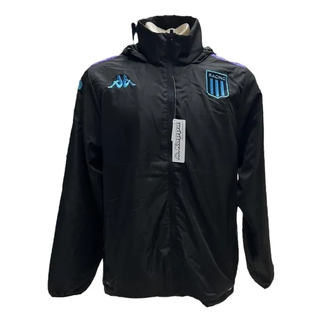 Campera De Lluvia Racing Club Avellaneda 2025 Amberzip Negro