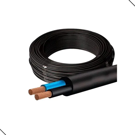 Cabo Pp 2x1mm Fio Flexível 2 Vias 1mm 50 Metros