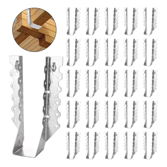 25 Perchas Para Vigas De 2 X 8, Calibre 18, Galvanizadas Par