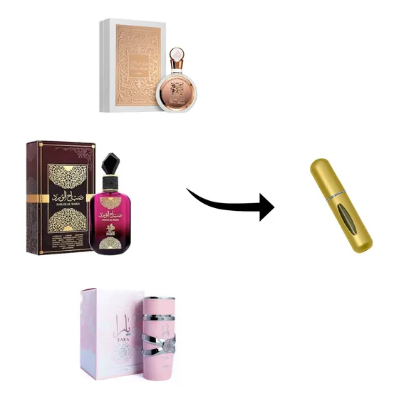 3 Perfume Yara Fakhar Rose Alward 5ml