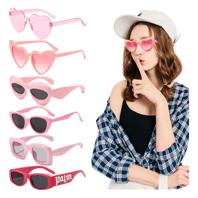 6pcs Mujer Lentes De Moda Sol Lince Anteojos Protección Gafa