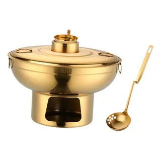 Chafing Dish Buffet Hot Pot Cooking Pot Camping Cooker Gold Chafing Dish Buffet Hot Pot Cooking Pot Camping Cooker Gold