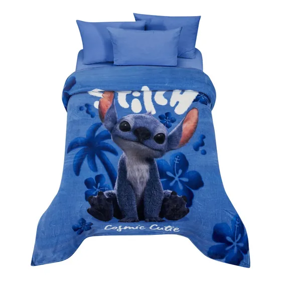 Cobertor Serenity Matrimonial Stitch Cosmic - Providencia Color Azul acero