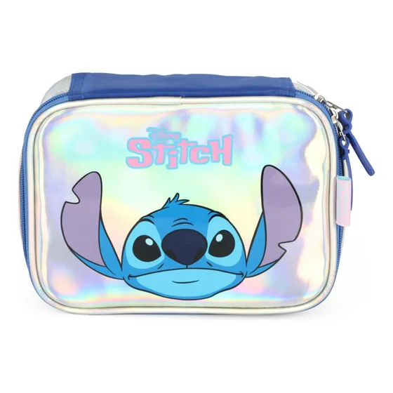 Estojo Luxcel Stitch de 1 compartimento cor azul