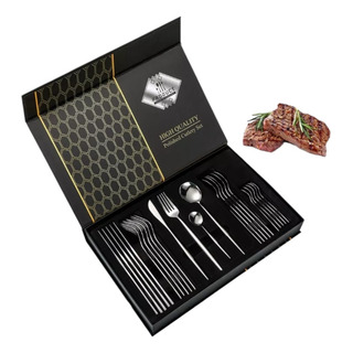 Cubiertos Set 24 Pz Acero Inoxidable Juego De Cubiertos Cubiertos Set 24 Pz Acero Inoxidable Juego De Cubiertos