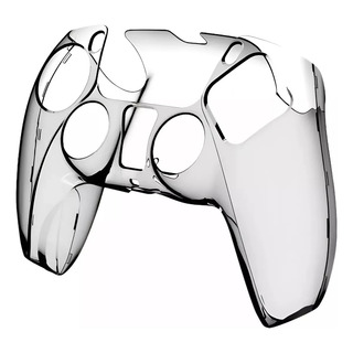 Capa Acrílico Controle Transpa Playstation 5 Ps5 + 2 Grips X Capa Acrílico Controle Transpa Playstation 5 Ps5 + 2 Grips X