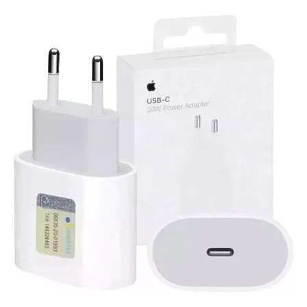 Carregador Fonte iPhone Original 20w Apple Tipo C Turbo Branco
