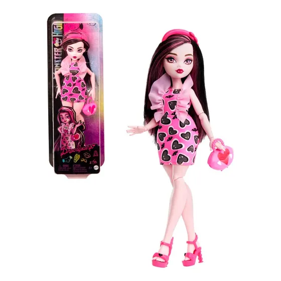 Monster High Muñeca Draculaura Articulada Con Accesorios