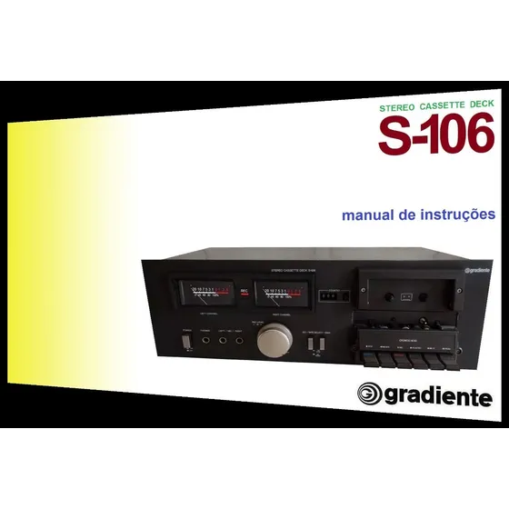 Manual Do Tape Deck Gradiente S-106 (colorido)