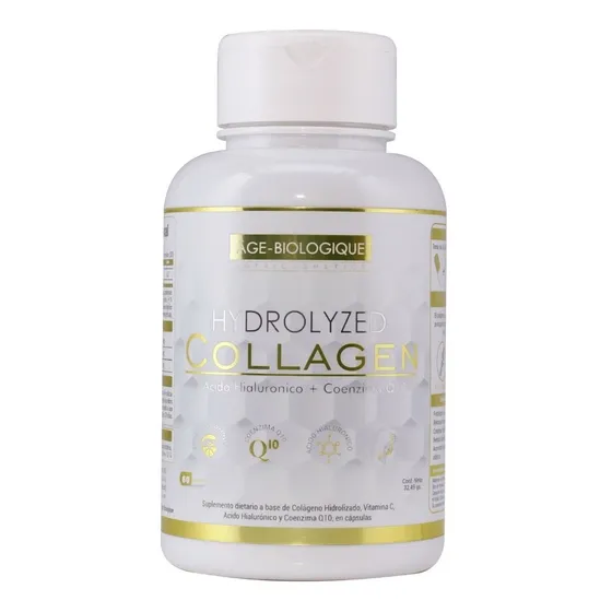 Collagen Hydrolyzed Ac. Hialurónico Q10 Vit C_age Biologique Sabor Neutro