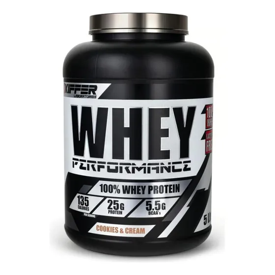Proteína 100% Whey Performance 5 Libras Sin Lactosa Cookies & Cream Kiffer Laboratories