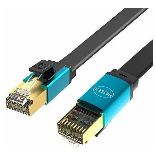 Cable Ethernet Hetsen Cat 8 25ft 2000mhz 40gbps -azul