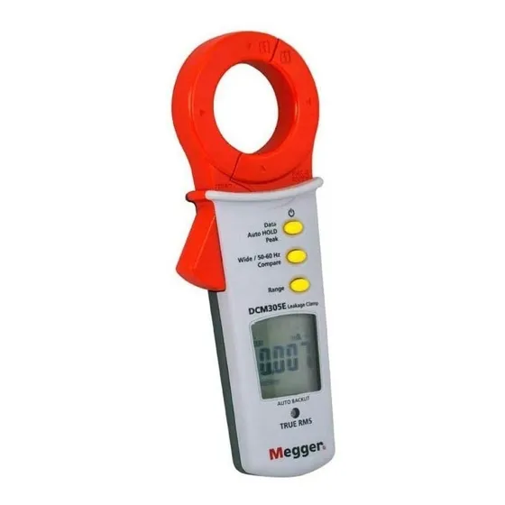 Pinza Amperimétrica Megger Fuga Tierra Dcm 305e Hasta 100 A