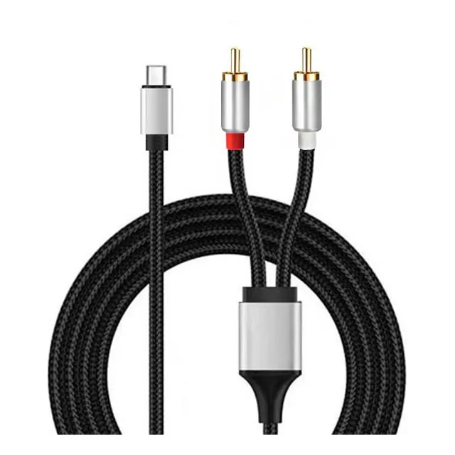 Cable Usb C A 2 Rca Stereo Audio Celulares Tablets Puresonic