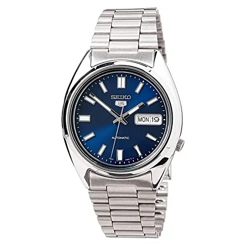 Seiko Snxs77 Automatico Día Azul Fecha Esfera Plata O85sp