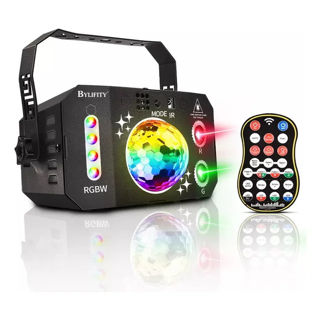 Luces Fiesta Laser Dj Rgb+uv Audioritmicas Proyector Laser