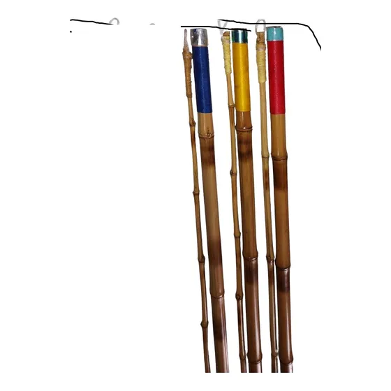 Vara De Bambu Traíra 2,80m Com 2 Pedaços Kit 5 Unidades     