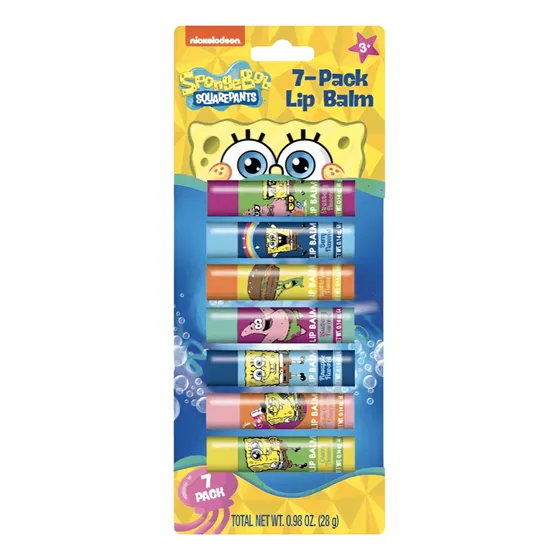 Brilho Labial 7 Pack Bob Esponja Lip Balm