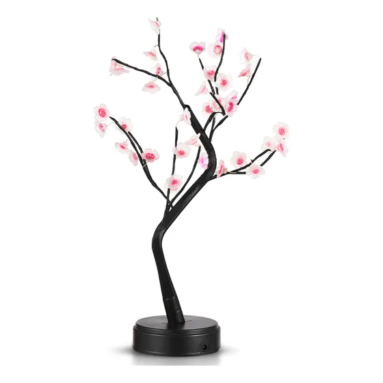 Nuevo Luz De Árbol Interior De Flor De Cerezo Artificial