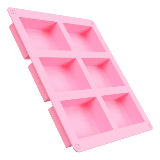 Molde Silicón 6 Rectángulos / Jabón / Repostería / Velas